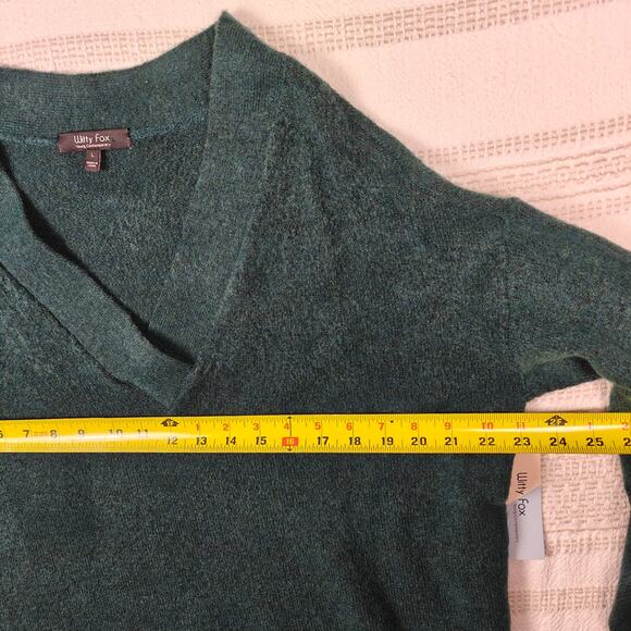 Witty Fox Green V-Neck Pullover Sweater Size L New With Tags - Picture 3 of 8